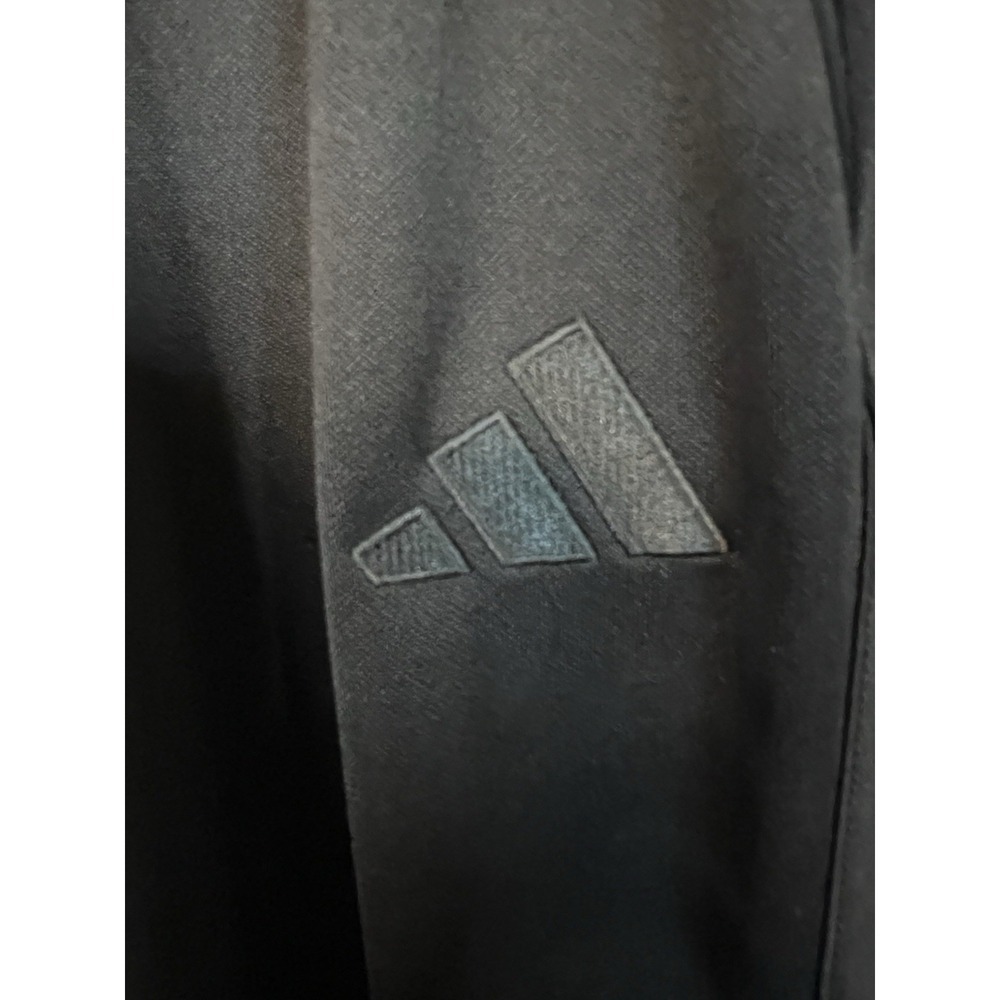 Adidas Pants Mens Small Black Tapered Track Joggers Ankle Zip Athletic‎ Reg Fit - Picture 3 of 12